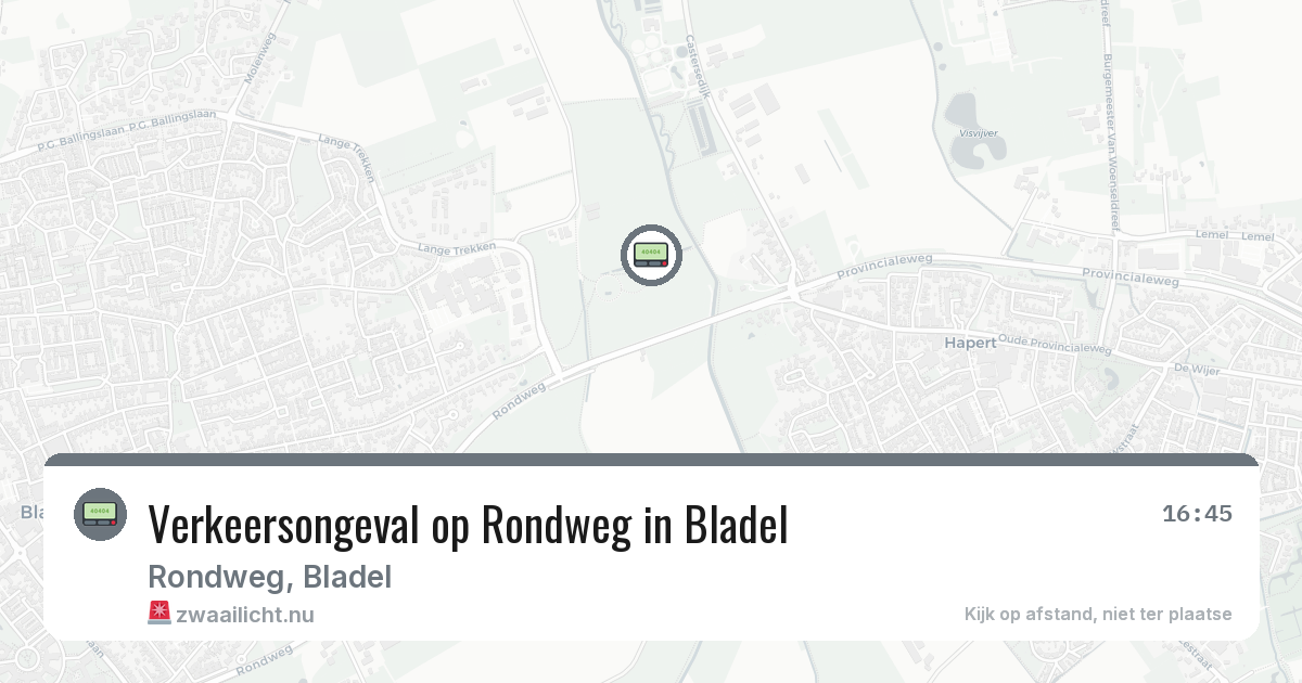 Verkeersongeval op Rondweg in Bladel — 26 feb 2026