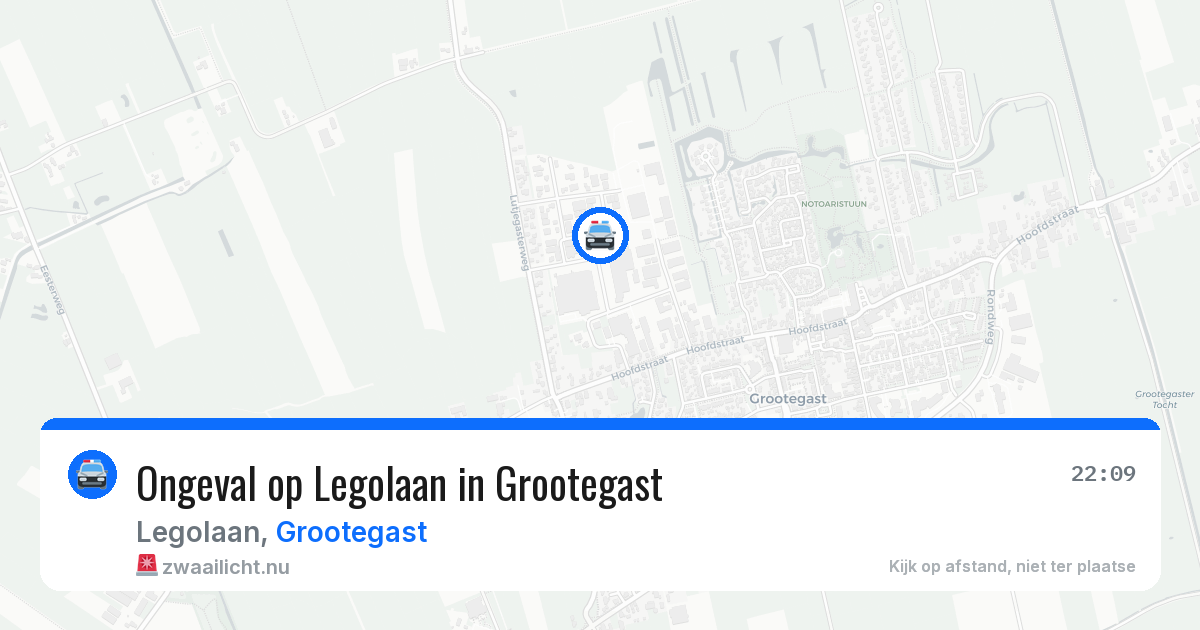 Ongeval op Legolaan in Grootegast — 17 jul 2026
