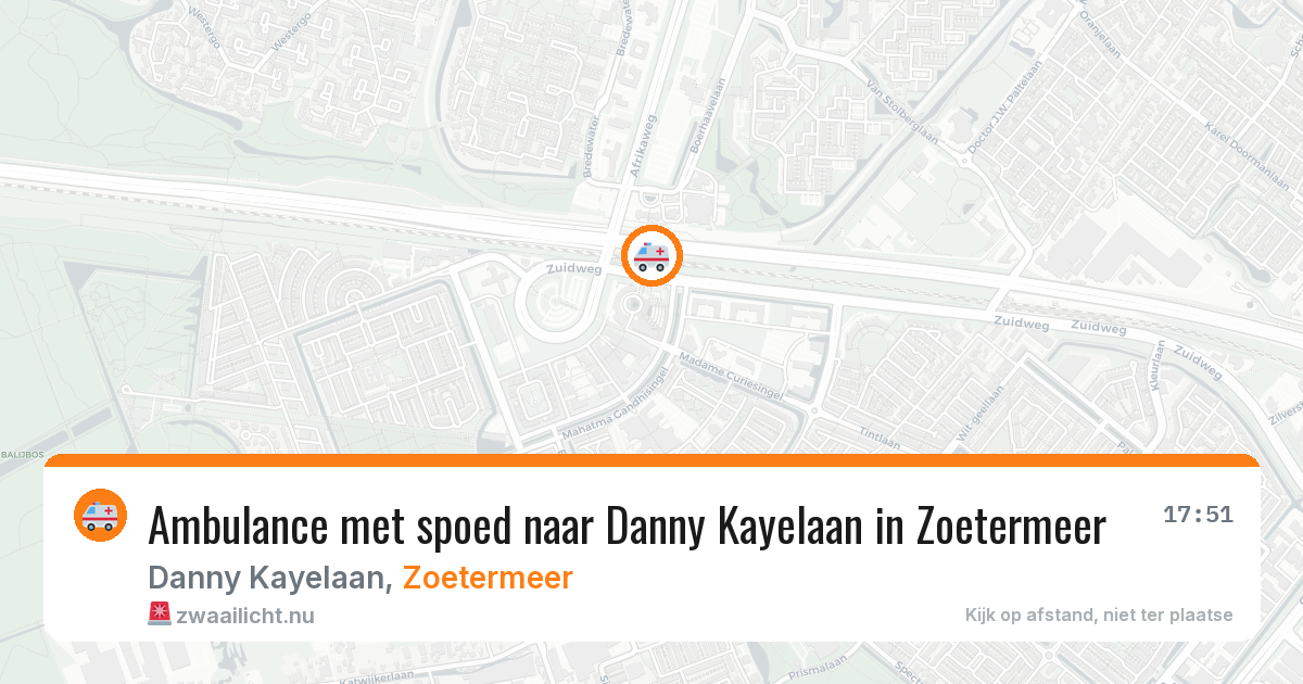 Ambulance met spoed naar Danny Kayelaan in Zoetermeer — 16 jan 2026