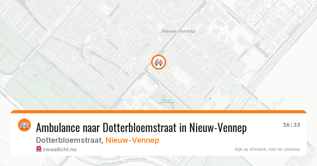 Ambulance naar Dotterbloemstraat in Nieuw-Vennep — 21 jul 2026