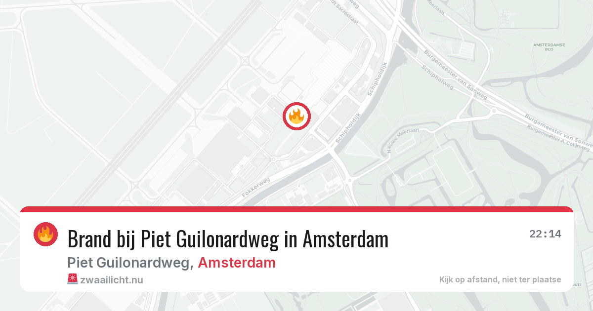 Brand bij Piet Guilonardweg in Amsterdam — 18 mei 2026