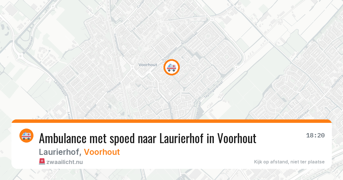 Ambulance met spoed naar Laurierhof in Voorhout — 15 mrt 2026