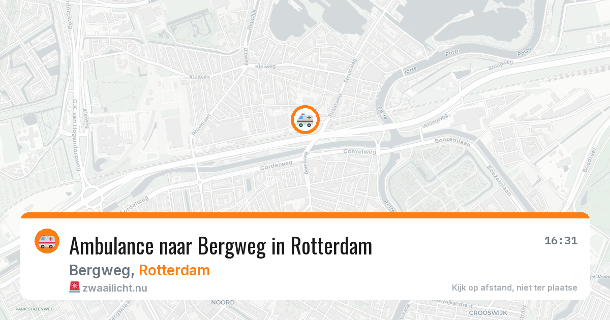 Ambulance naar Bergweg in Rotterdam — 18 mrt 2026