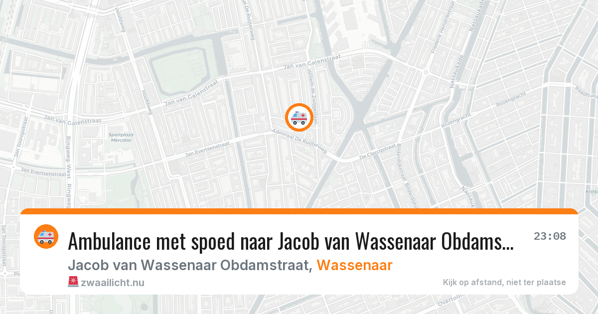 Ambulance met spoed naar Jacob van Wassenaar Obdamstraat in Wassenaar — 30 mei 2026