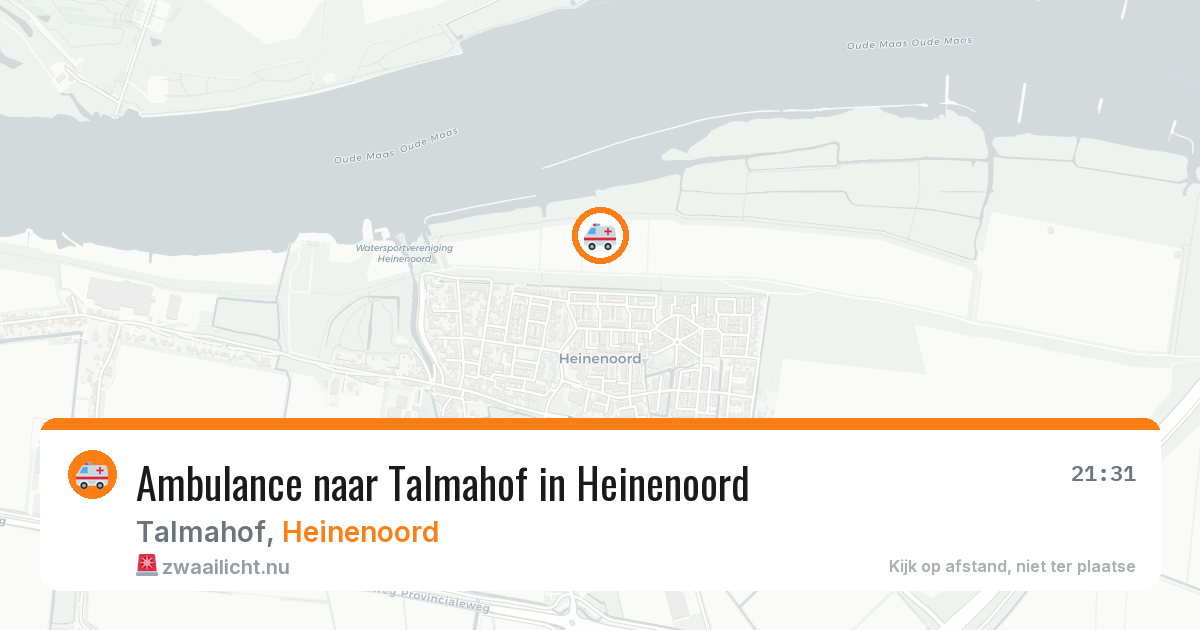 Ambulance naar Talmahof in Heinenoord — 21 mrt 2026