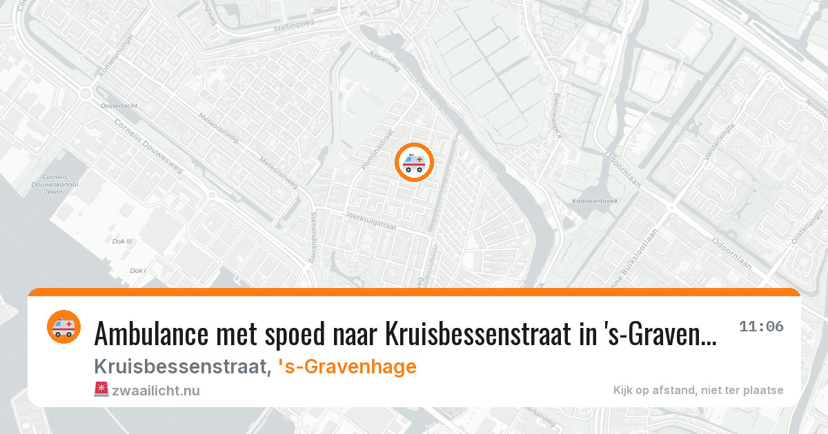 Ambulance met spoed naar Kruisbessenstraat in 's-Gravenhage — 26 mrt 2026