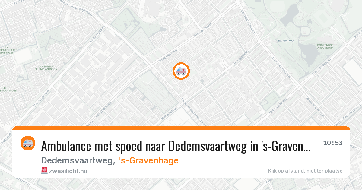 Ambulance met spoed naar Dedemsvaartweg in 's-Gravenhage — 19 mrt 2026