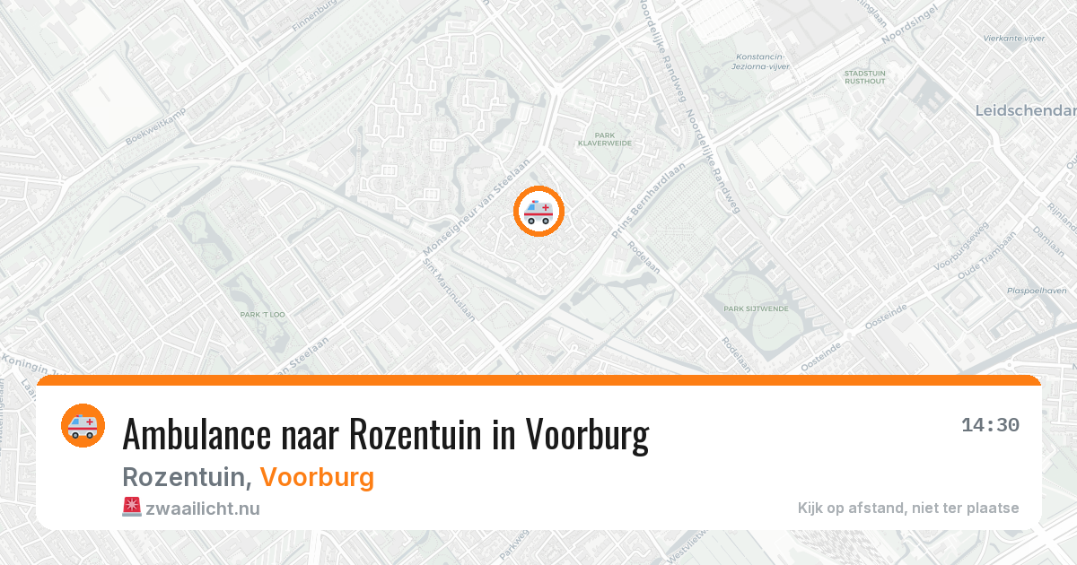 Ambulance naar Rozentuin in Voorburg — 22 jul 2026