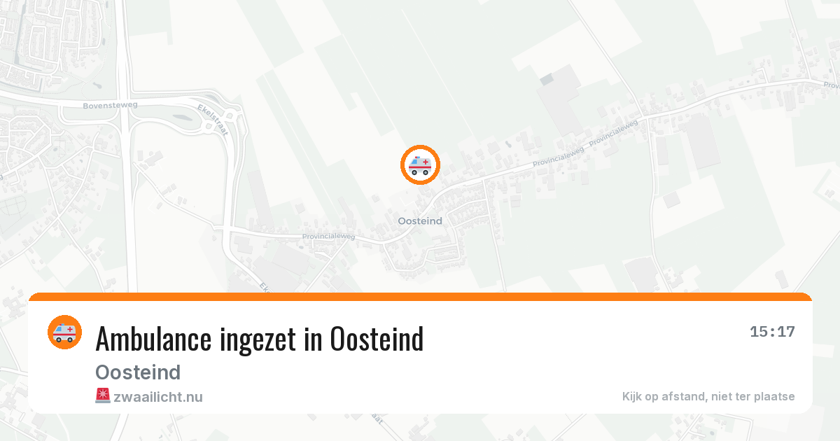 Ambulance ingezet in Oosteind — 9 jul 2026