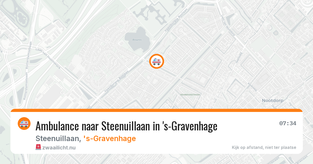 Ambulance naar Steenuillaan in 's-Gravenhage — 27 mrt 2026