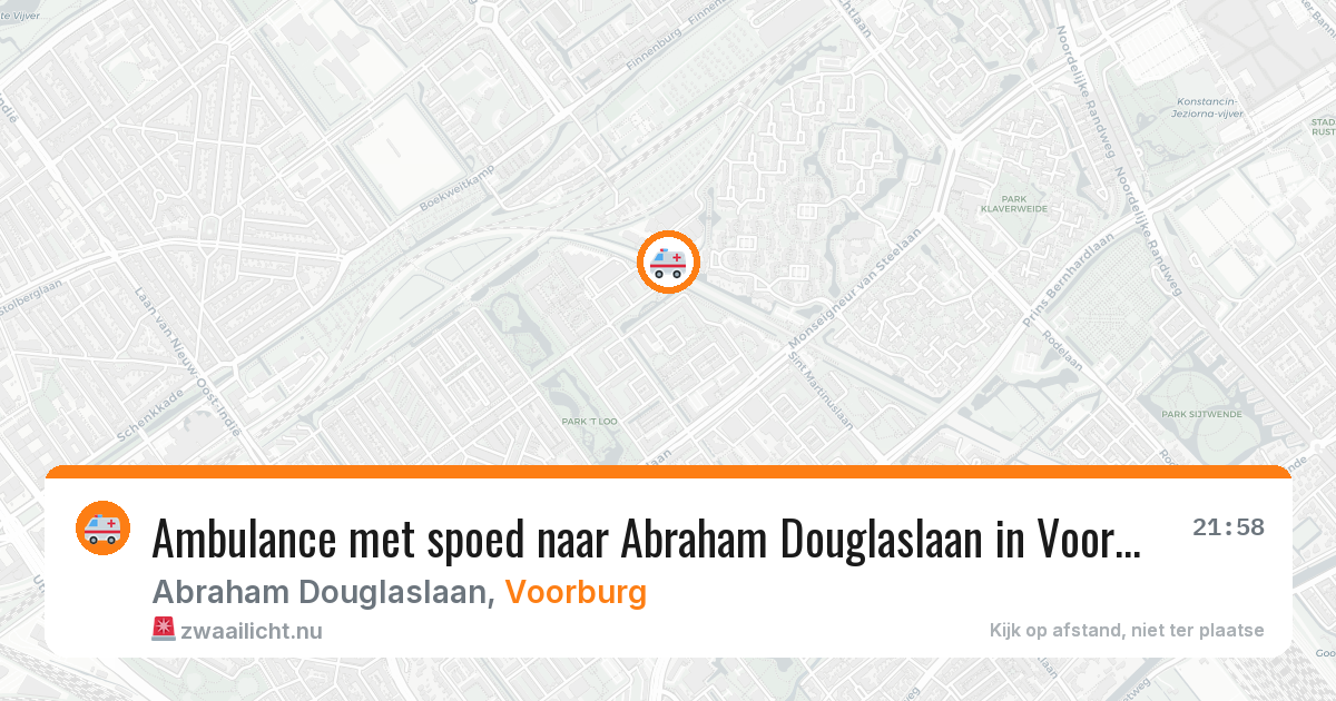 Ambulance met spoed naar Abraham Douglaslaan in Voorburg — 22 jul 2026