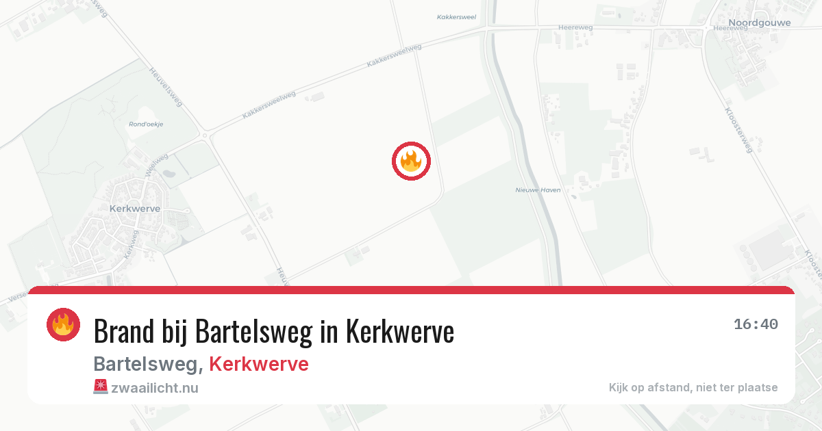 Brand bij Bartelsweg in Kerkwerve — 28 mei 2026