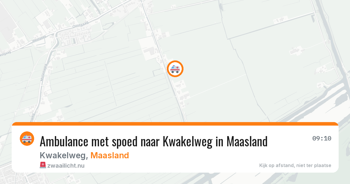 Ambulance met spoed naar Kwakelweg in Maasland — 20 mrt 2026