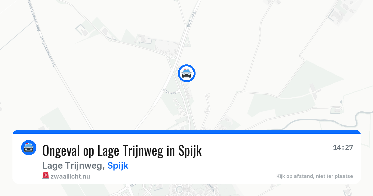 Ongeval op Lage Trijnweg in Spijk — 11 mrt 2026