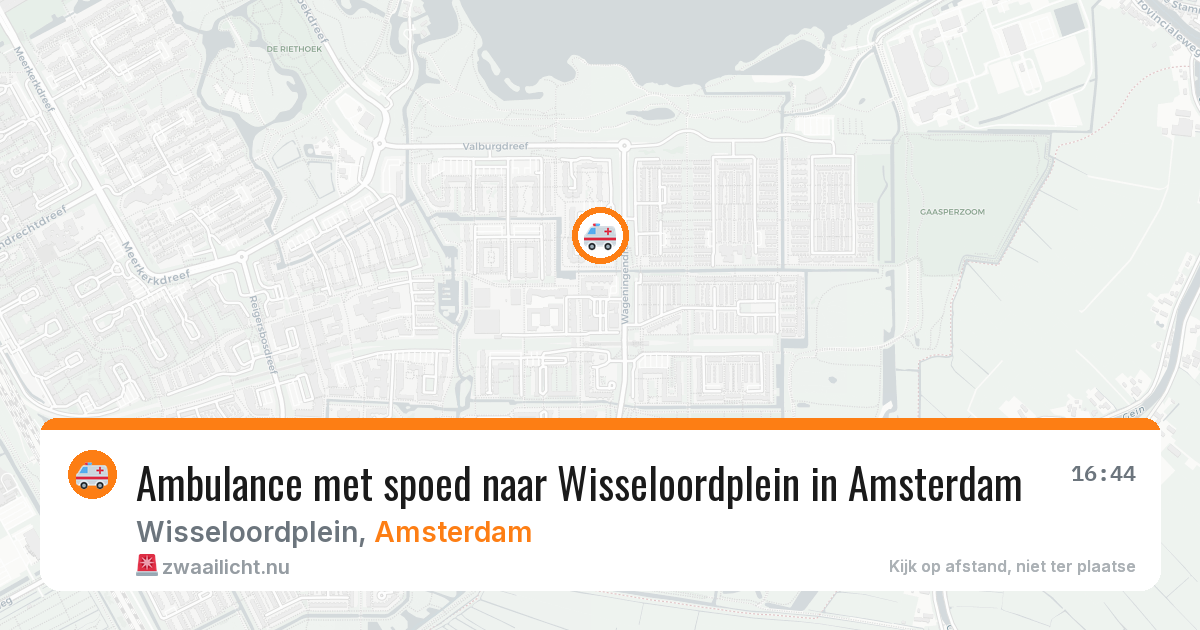 Ambulance met spoed naar Wisseloordplein in Amsterdam — 26 mrt 2026