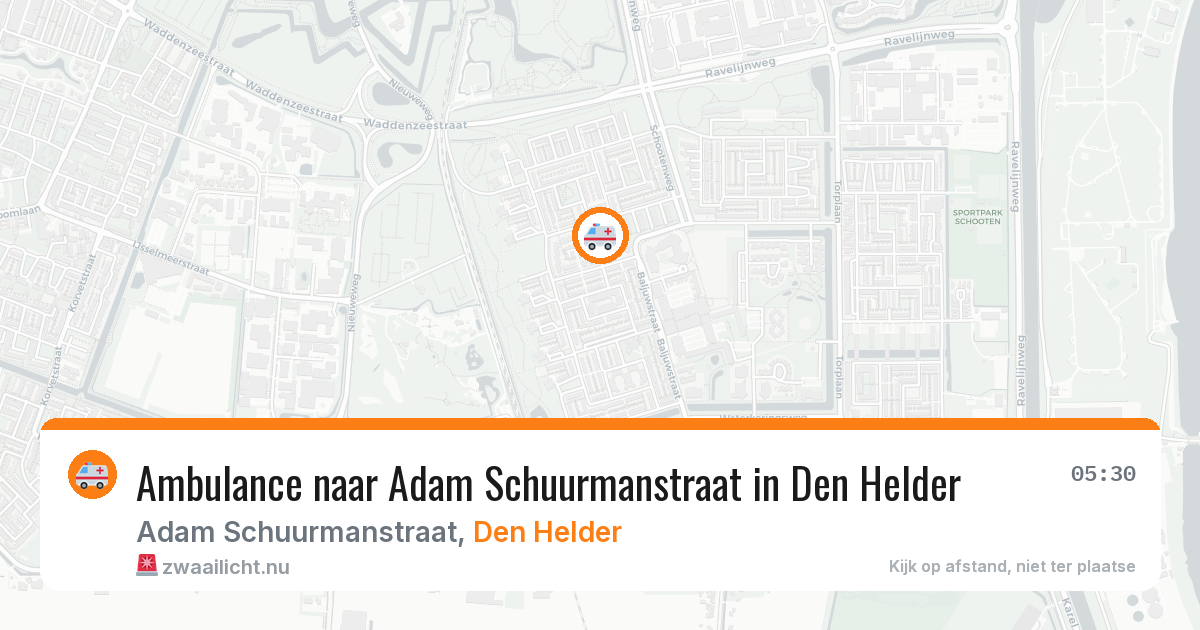 Ambulance naar Adam Schuurmanstraat in Den Helder — 6 jun 2026