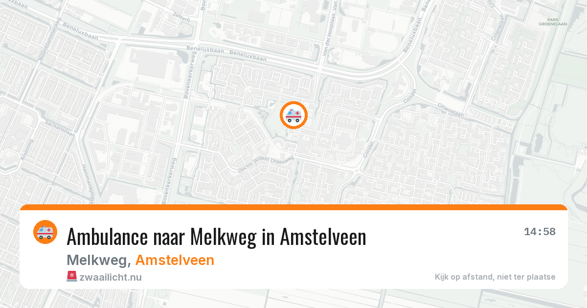 Ambulance naar Melkweg in Amstelveen — 10 jul 2026