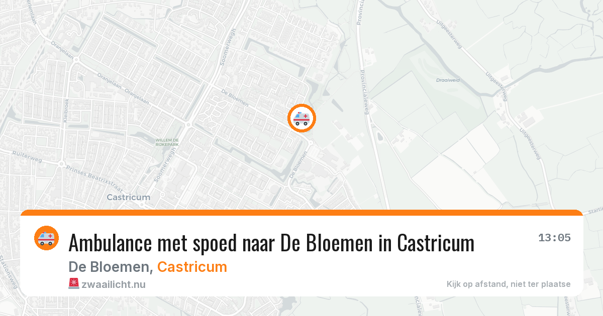 Ambulance met spoed naar De Bloemen in Castricum — 31 mrt 2026