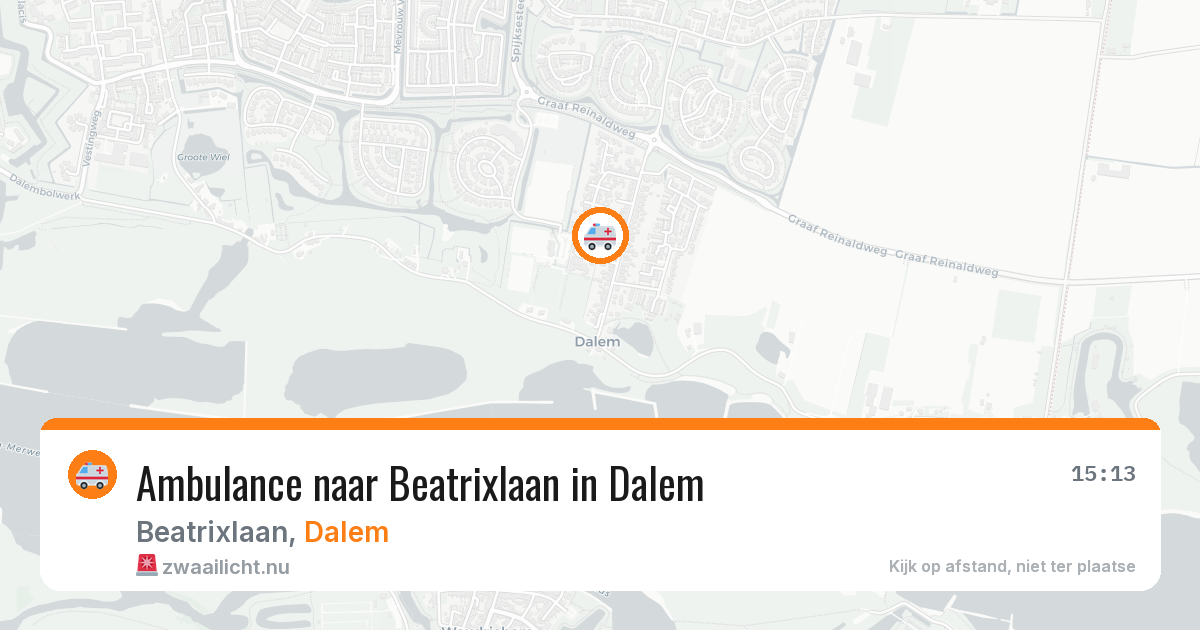 Ambulance naar Beatrixlaan in Dalem — 16 mrt 2026