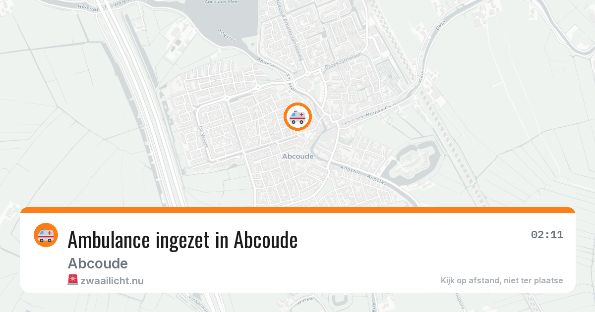 Ambulance ingezet in Abcoude — 20 jul 2026