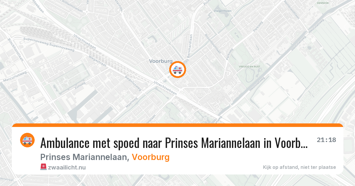 Ambulance met spoed naar Prinses Mariannelaan in Voorburg — 10 apr 2026