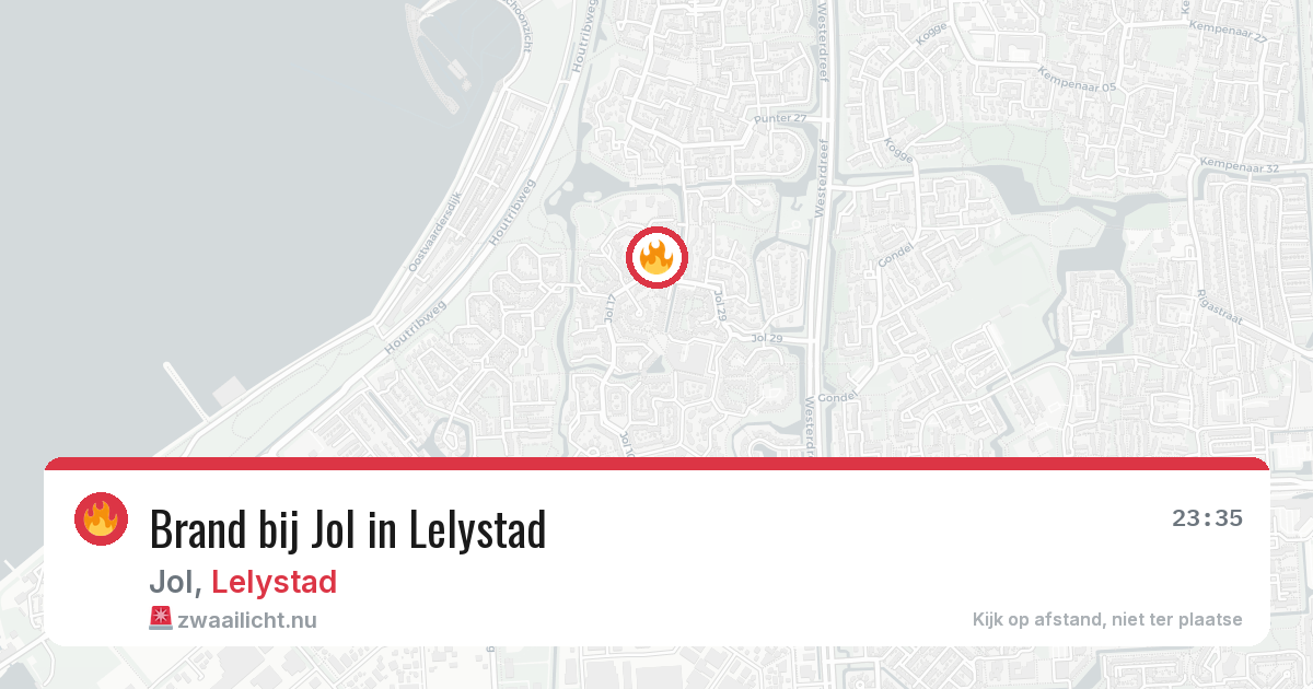 Brand bij Jol in Lelystad — 15 jul 2026