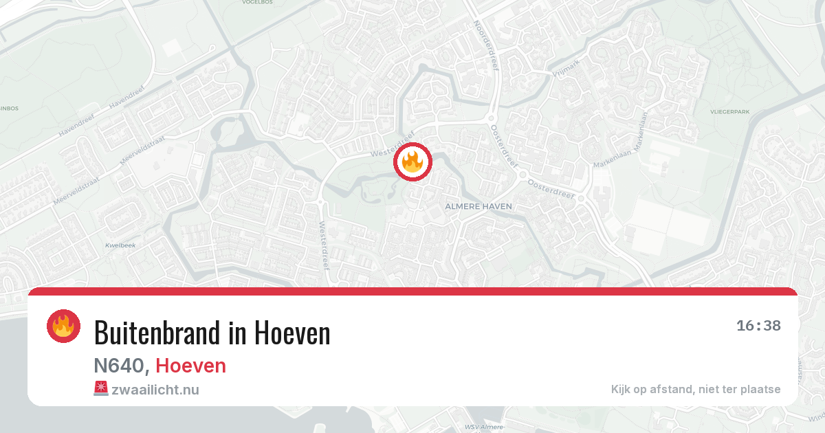 Buitenbrand in Hoeven — 14 jul 2026