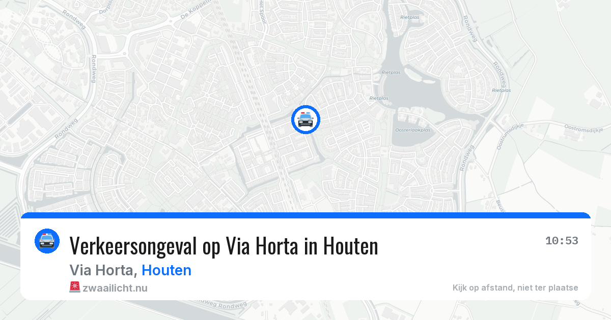 Verkeersongeval op Via Horta in Houten — 18 mrt 2026