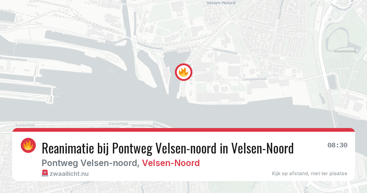 Reanimatie bij Pontweg Velsen-noord in Velsen-Noord — 28 mrt 2026
