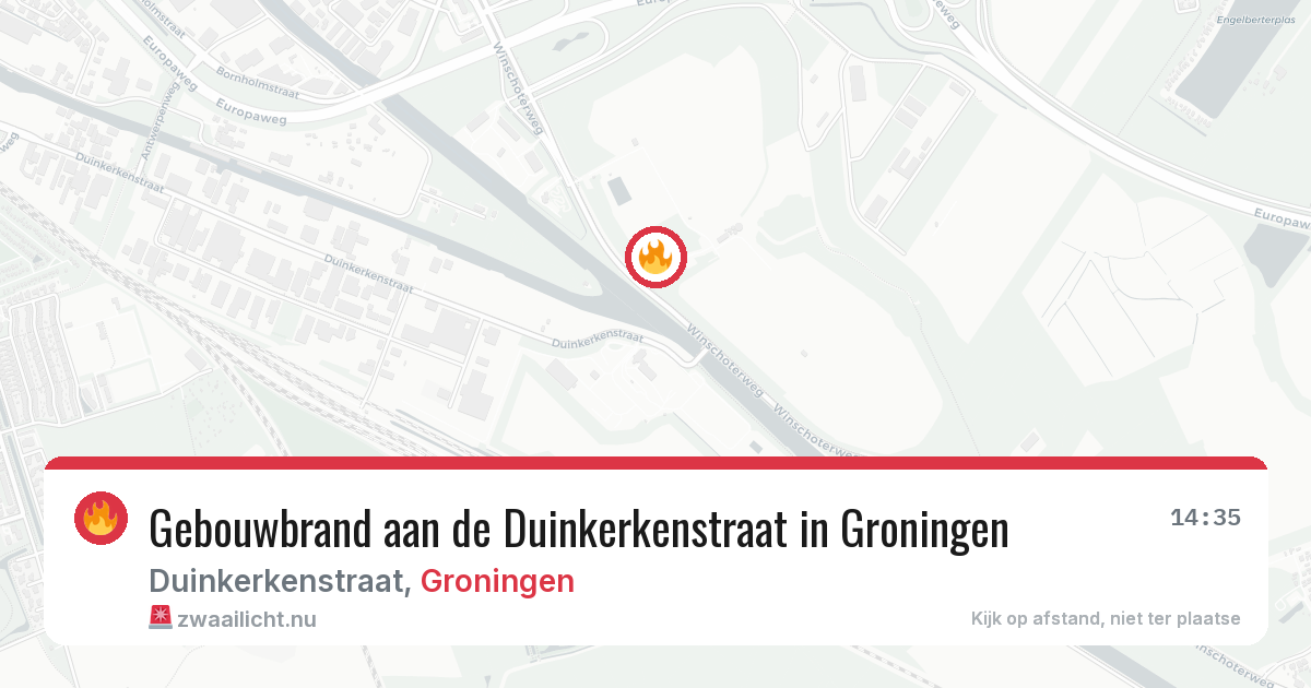 Gebouwbrand aan de Duinkerkenstraat in Groningen — 18 mei 2026