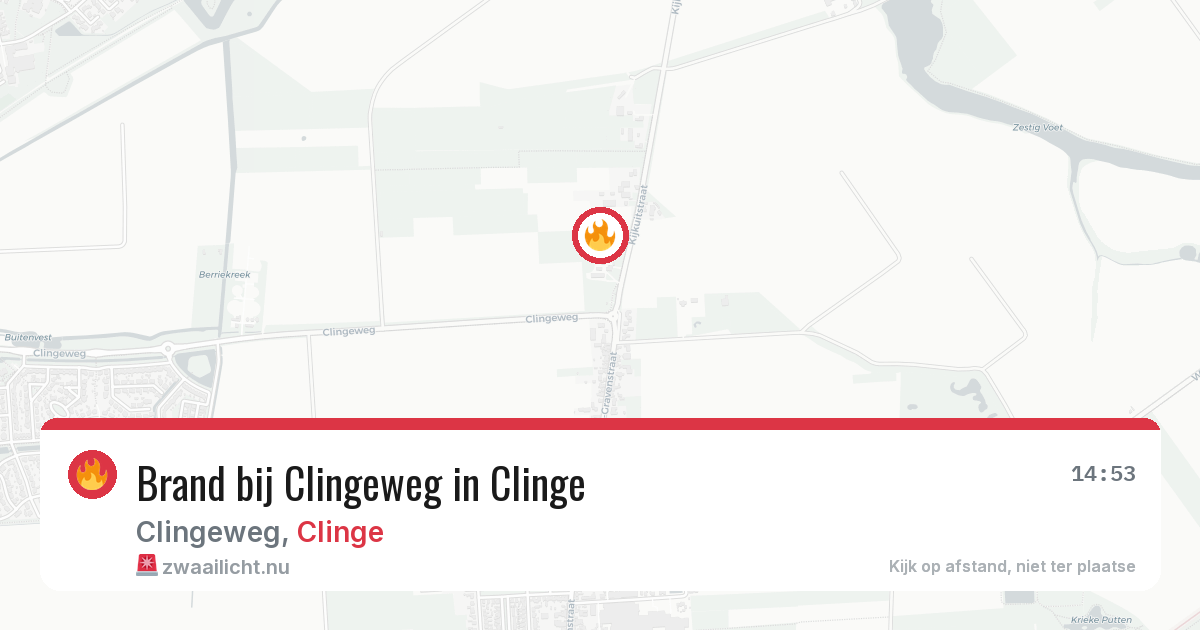 Brand bij Clingeweg in Clinge — 21 jul 2026
