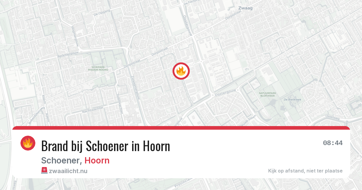 Brand bij Schoener in Hoorn — 28 mei 2026