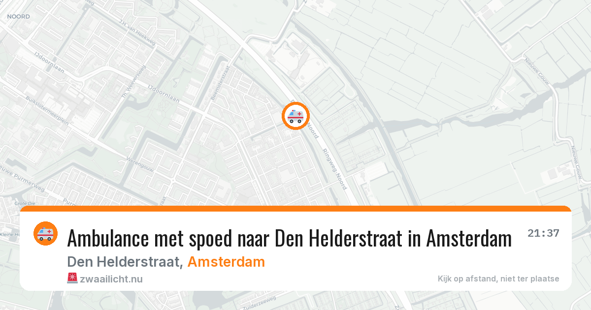 Ambulance met spoed naar Den Helderstraat in Amsterdam — 17 jul 2026