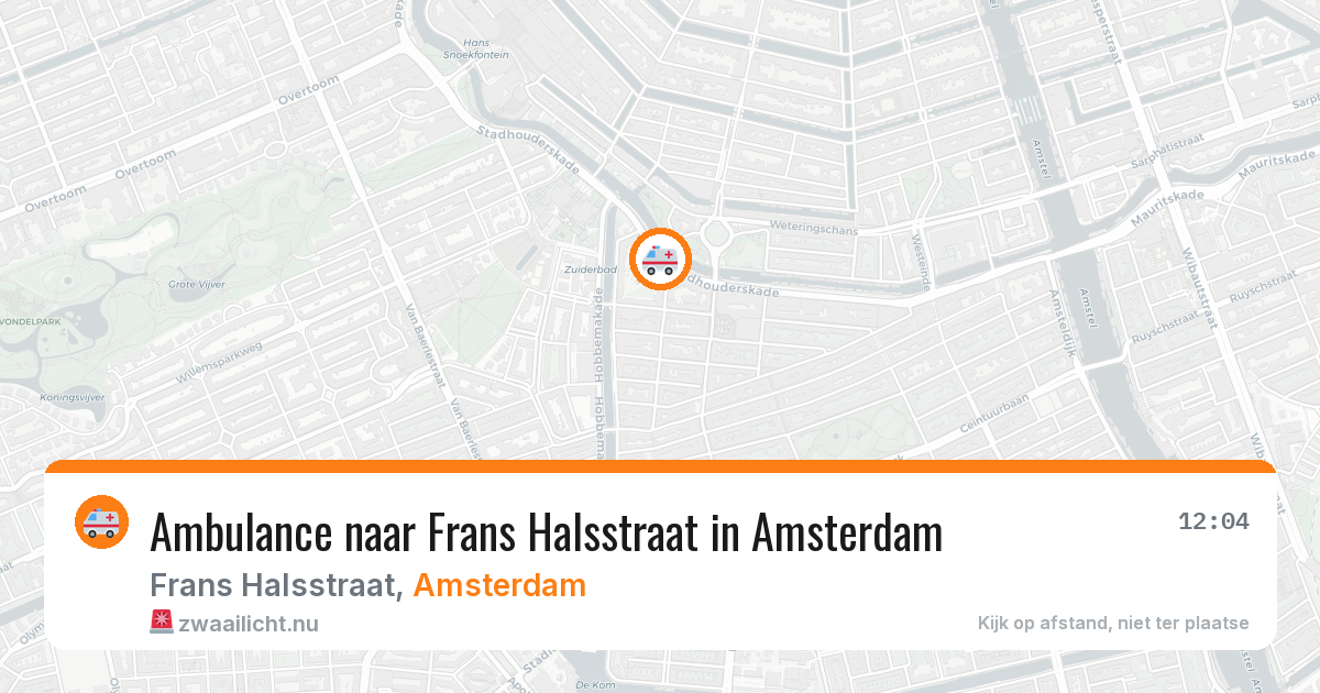 Ambulance naar Frans Halsstraat in Amsterdam — 24 jul 2026