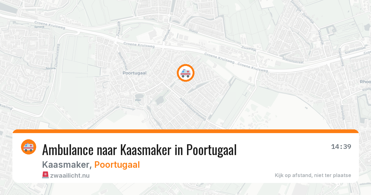 Ambulance naar Kaasmaker in Poortugaal — 19 jul 2026
