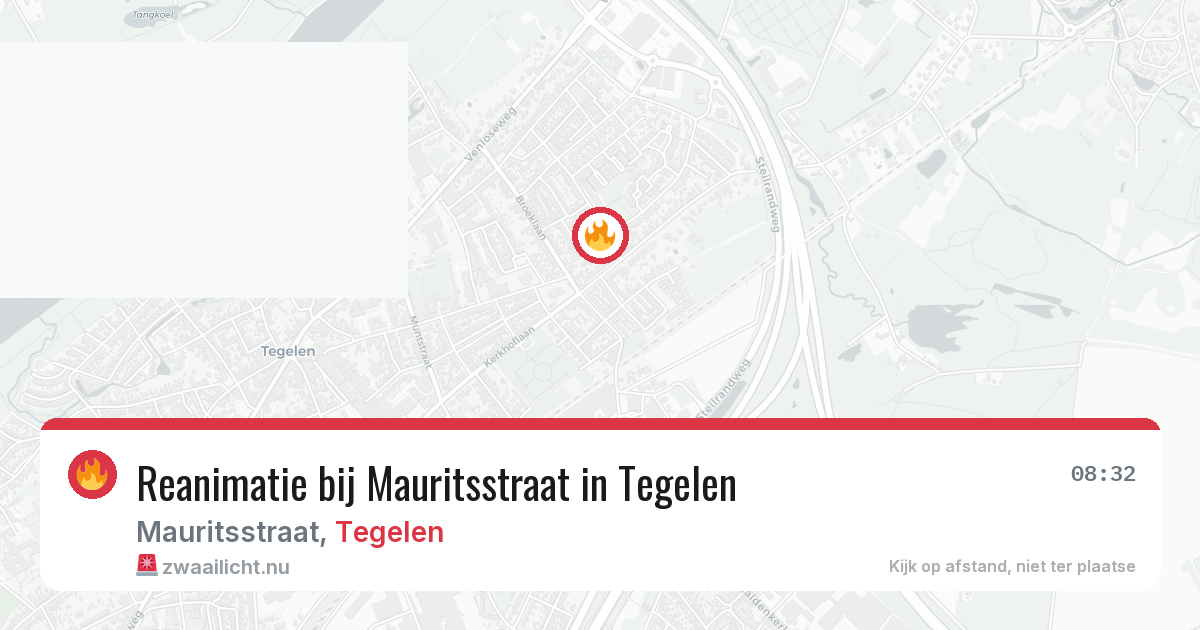 Reanimatie bij Mauritsstraat in Tegelen — 25 mei 2026