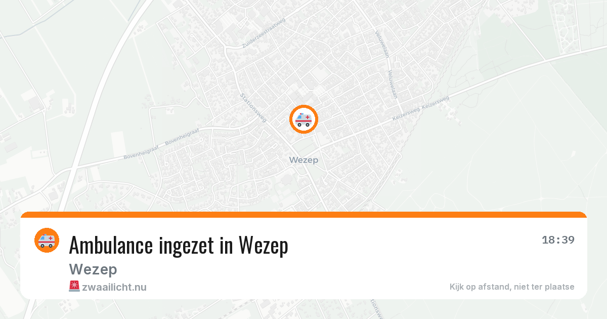 Ambulance ingezet in Wezep — 24 mei 2026
