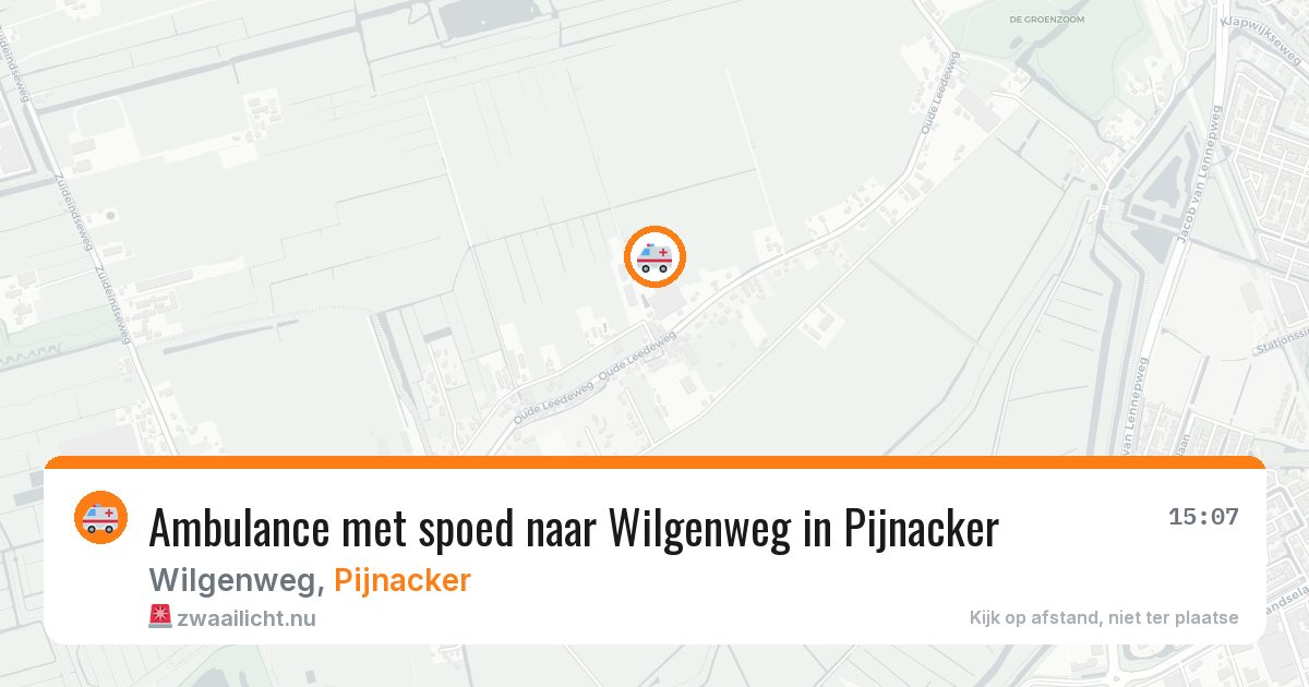 Ambulance met spoed naar Wilgenweg in Pijnacker — 11 jul 2026