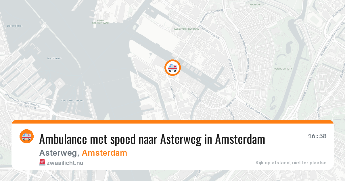 Ambulance met spoed naar Asterweg in Amsterdam — 23 mrt 2026