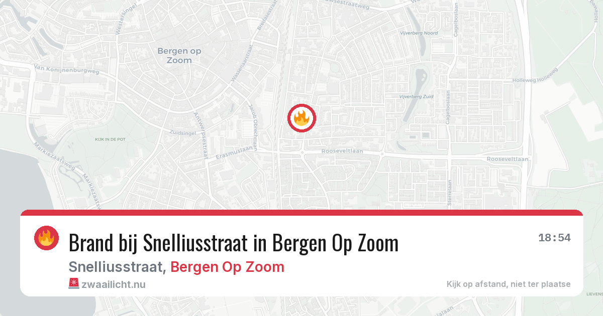 Brand bij Snelliusstraat in Bergen Op Zoom — 30 mei 2026