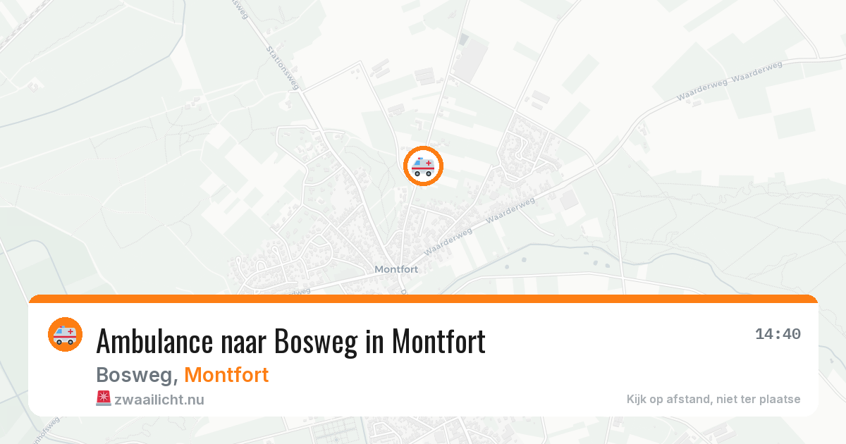 Ambulance naar Bosweg in Montfort — 14 jun 2026