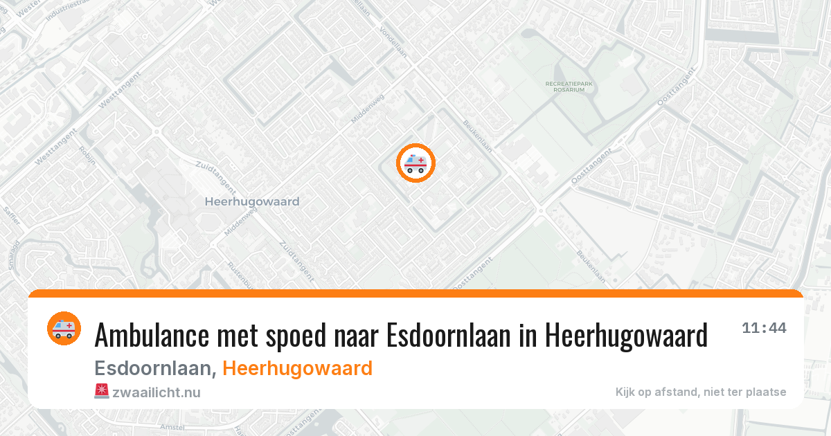 Ambulance met spoed naar Esdoornlaan in Heerhugowaard — 6 mei 2026