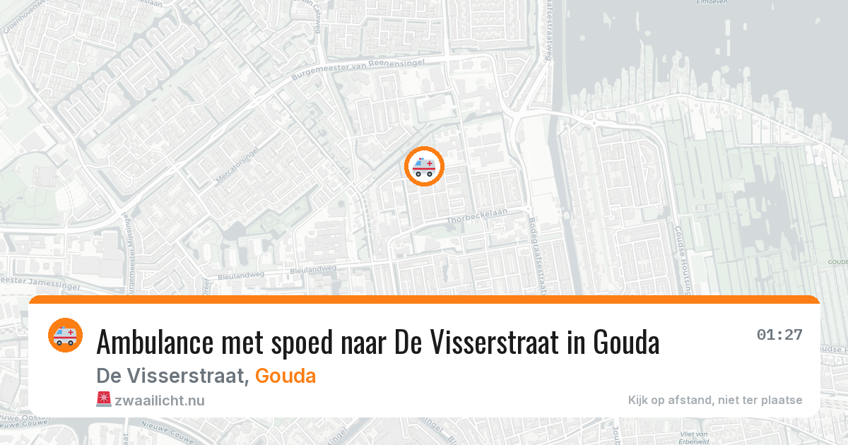 Ambulance met spoed naar De Visserstraat in Gouda — 24 jan 2026