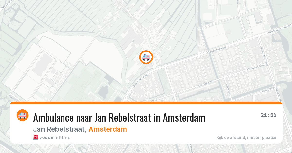 Ambulance naar Jan Rebelstraat in Amsterdam — 25 mei 2026
