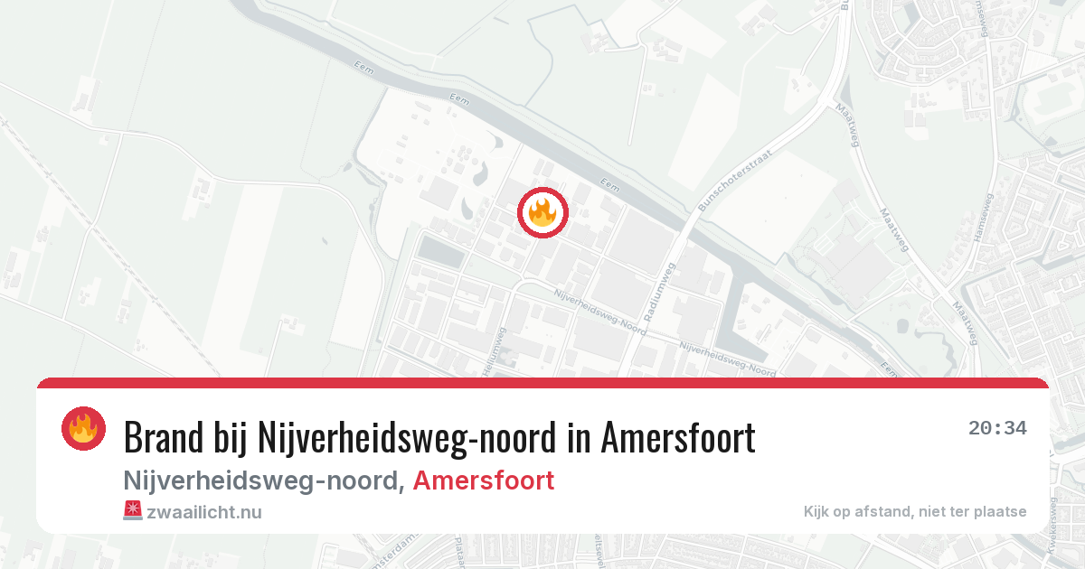 Brand bij Nijverheidsweg-noord in Amersfoort — 29 mrt 2026