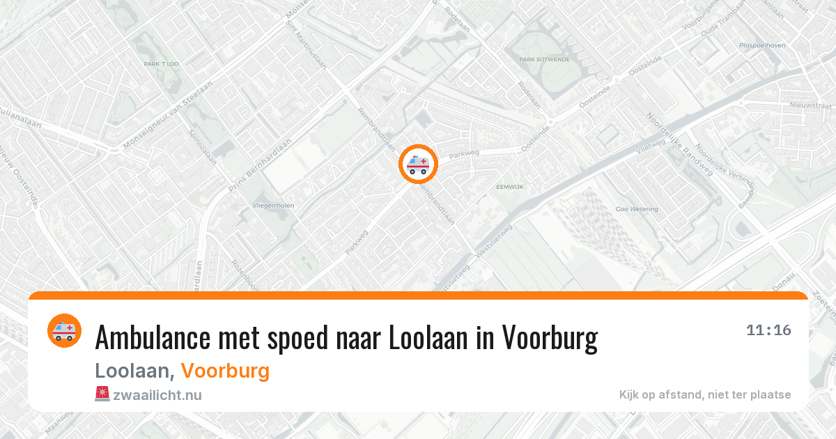 Ambulance met spoed naar Loolaan in Voorburg — 18 mrt 2026
