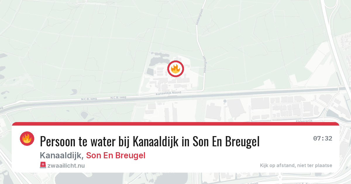 Persoon te water bij Kanaaldijk in Son En Breugel — 5 jun 2026