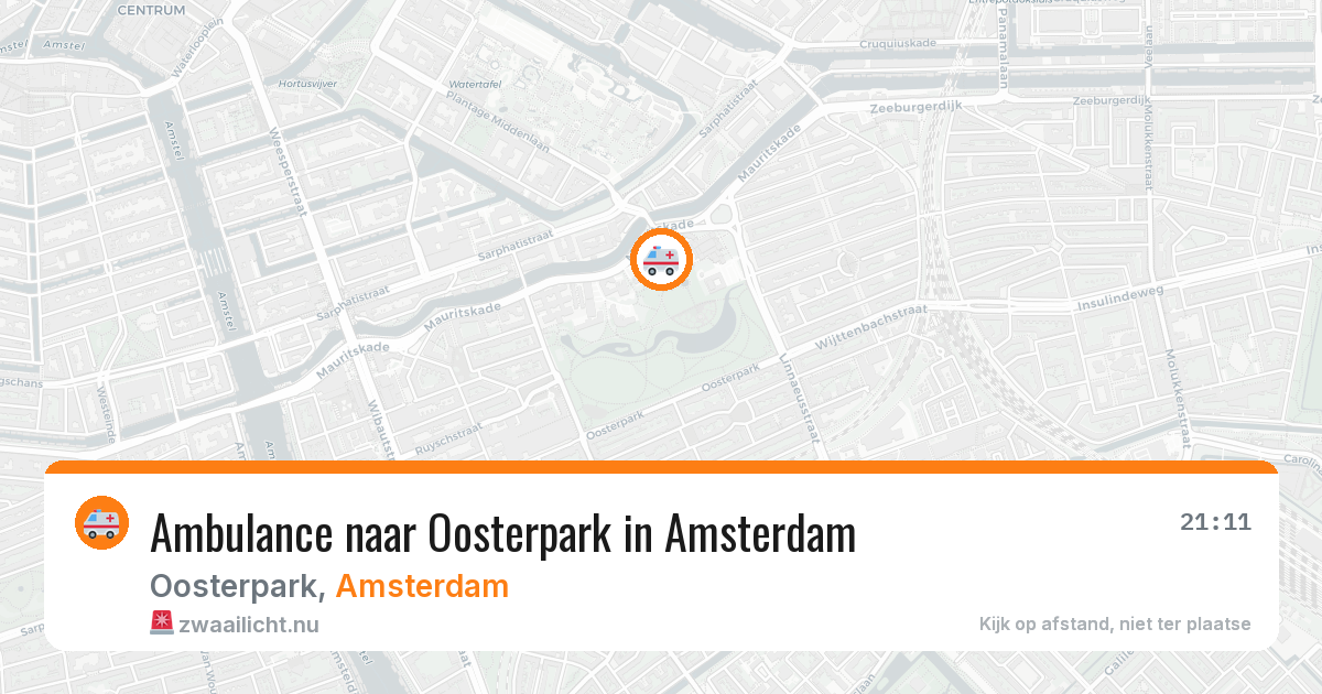 Ambulance naar Oosterpark in Amsterdam — 28 mei 2026