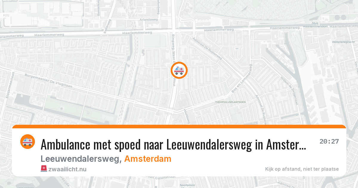 Ambulance met spoed naar Leeuwendalersweg in Amsterdam — 18 jul 2026