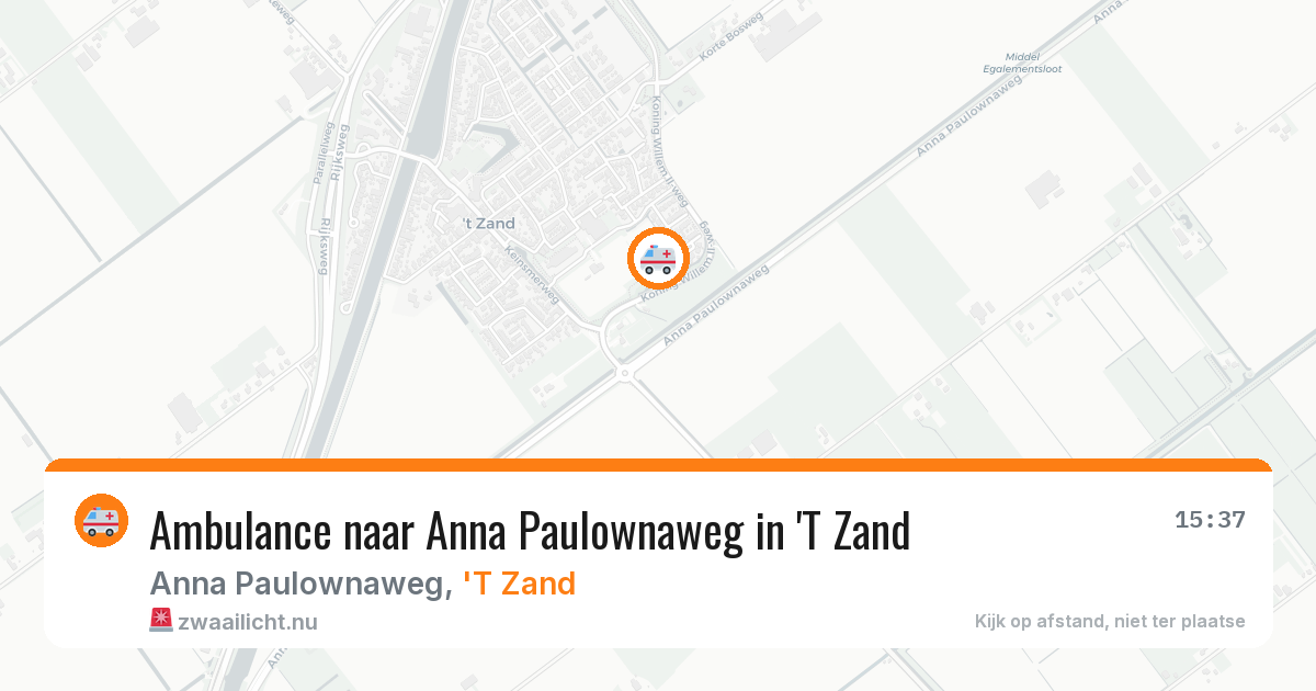 Ambulance naar Anna Paulownaweg in 'T Zand — 27 apr 2026